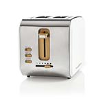 Nedis KABT510EWT - Topinkovač | 2 Široké Otvory | Soft-Touch | Bílá barva