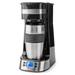 NEDIS kávovar/ na jeden hrnek/ dvoustěnný cestovní hrnek/ kapacita 0,42 l/ časovač/ černý KACM310FBK