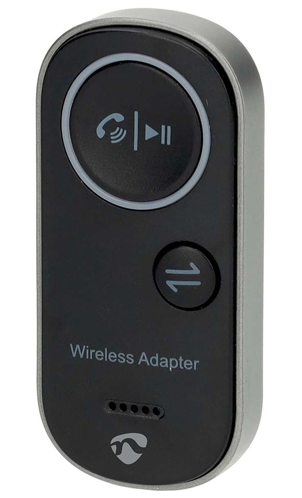 NEDIS kompaktní a přenosný bezdrátový audio Bluetooth adaptér/ zásuvka USB-C/ výstupní konektor 3,5 mm/ černý BTTC2500BK