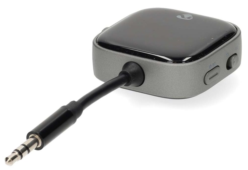 NEDIS kompaktní a přenosný bezdrátový audio Bluetooth adaptér/ zásuvka USB-C/ výstupní konektor USB-C/ černý BTTC2550BK