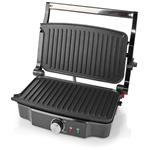 NEDIS kontaktní gril/ výkon 1500 W/ velikost desky 27,8 x 17 cm/ nerezová ocel/plast/ černo-stříbrný KAGR131FSR