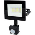 NEDIS LED reflektor se senzorem/ 4000 K/ 1620 lm/ IP44/ energetická třída F/ kabel 1 m/ černý LLFLP15BLK