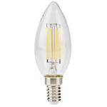 NEDIS LED žárovka E14/ svíčka/ 4,5 W/ 220 V/ 470 lm/ 2700 K/ stmívatelná/ teplá bílá/ retro styl/ čirá