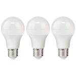 NEDIS LED žárovka E27/ A60/ 4,9 W/ 220 V/ 470 lm/ 2700 K/ teplá bílá/ matná/ 3 kusy LBE27A601P3