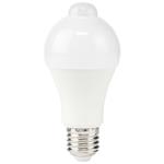 NEDIS LED žárovka E27/ A60/ 8,5 W/ 220 V/ 806 lm/ 3000 K/ teplá bílá/ detekce pohybu/ matná LBPE27A602