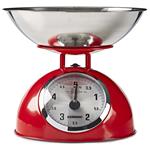 NEDIS Mellisa kuchyňská váha/ analogová/ nosnost 5kg/ vyjímatelná mísa/ nerezová ocel/ červená 16310239