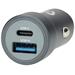 NEDIS nabíječka do auta/ 48 W/ dva výstupy/ 12 - 24 V DC/ 3.0 A/ USB-A/ USB-C/ automatická volba napětí/ še CCH1C1A48WBK