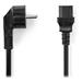 NEDIS napájecí kabel 230V/ přípojný 10A/ konektor IEC-320-C13/ úhlová zástrčka Schuko/ černý/ 3m CEGL10000BK30