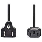 NEDIS napájecí kabel/ přímý/ přímý/ konektor IEC-320-C13/ zástrčka US/ kulatý/ černý/ 2m CEGL11500BK20