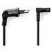 NEDIS napájecí kabel pro adaptéry/ Euro zástrčka - konektor IEC-320-C1/ úhlový-úhlový/ dvoulinka/ černý/ bulk/ 2m