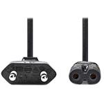 NEDIS napájecí kabel pro adaptéry/ Euro zástrčka - konektor IEC-320-C7/ přímý-přímý/ dvoulinka/ černý/ 2m CEGL11042BK20
