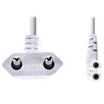 NEDIS napájecí kabel pro adaptéry/ Euro zástrčka - konektor IEC-320-C7/ úhlový-úhlový/ dvoulinka/ bílý/ 3m CEGL11055WT30