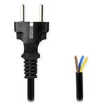 NEDIS napájecí kabel/ zástrčka Typ F/ přímý - přímý/ poniklovaný/ černý/ 3 m CEGL11930BK