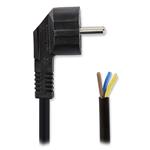 NEDIS napájecí kabel/ zástrčka Typ F/ úhlový - přímý/ poniklovaný/ černý/ 1,8 m CEGL11918BK