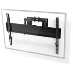 NEDIS nástěnný TV držák/ 37 - 80"/ nosnost 35 kg/ náklon 15°/ otočný 0 - 180°/ Full Motion/ ocel/ černý TVWM3551BK