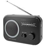 NEDIS přenosné rádio/ AM/ FM/ napájení z baterie/ síťové napájení/ analogové/ 1.8 W/ výstup pro sluchátka/ če RDFM1330GY