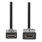 NEDIS prodlužovací High Speed HDMI 2.0 kabel s ethernetem/ 4K@60Hz/ zlacené konektory HDMI-HDMI/ černý/ bu CVGL34096BK50