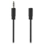 NEDIS prodlužovací stereo audio kabel s jackem/ zástrčka 3,5 mm - zásuvka 3,5 mm/ černý/ 1m