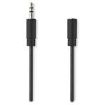 NEDIS prodlužovací stereo audio kabel s jackem/ zástrčka 3,5 mm - zásuvka 3,5 mm/ černý/ 5m