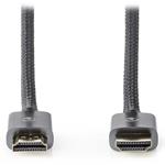 NEDIS PROFIGOLD High Speed HDMI kabel s Ethernetem/ konektor HDMI - konektor HDMI/ 4K/ bavlna/ šedý/ BOX/ CVTB34000GY10