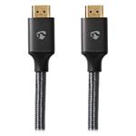 NEDIS PROFIGOLD Ultra High Speed HDMI kabel/ konektor HDMI - konektor HDMI/ 8K/ bavlna/ antracit/ BOX/ 2m CVTB35000GY20