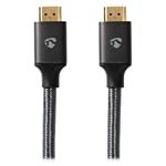 NEDIS PROFIGOLD Ultra High Speed HDMI kabel/ konektor HDMI - konektor HDMI/ 8K/ bavlna/ antracit/ BOX/ 5m CVTB35000GY50