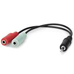 NEDIS redukce pro headsety/ zástrčka 3,5mm jack - 2x zásuvka 3,5 mm jack/ černá/ box/ 20cm CAGB22150BK02