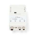 Nedis SAMP42222WT - Anténní zesilovač CATV | Zesílení: 25 dB | 47 - 694 MHz| Počet výstupů: 2 | Ovládání zesílení | Bíl