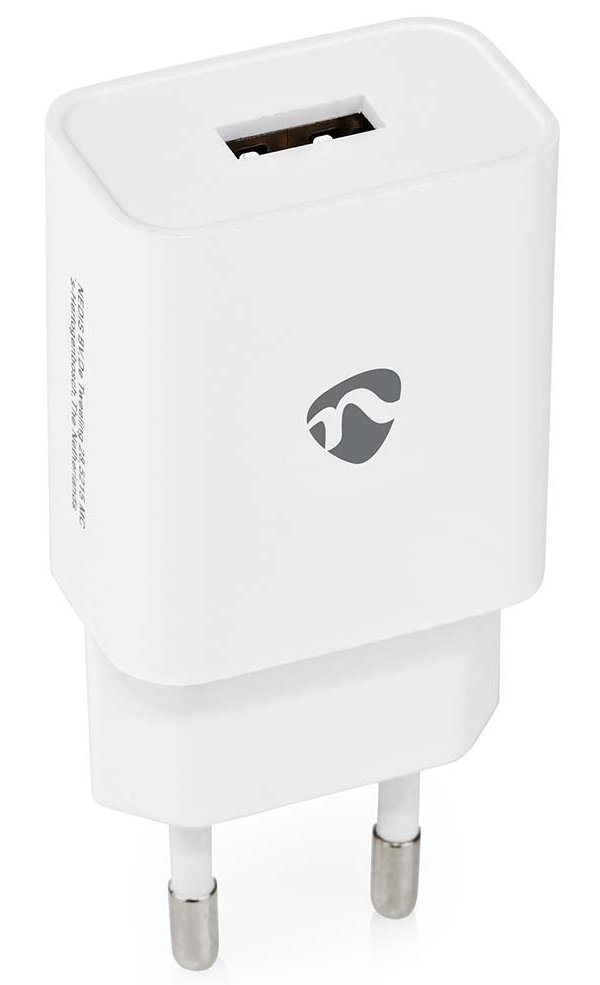 NEDIS síťová nabíječka/ 12 W/ 5 V/ 2.4 A/ rychlé nabíjení/ USB-A/ bílá WCHAU242AWT
