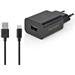 NEDIS síťová nabíječka/ 5 W/ 5 V/ 1 A/ USB-A/ černá/ micro USB kabel 1m WCHAM105ABK