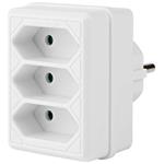 NEDIS síťový rozbočovač/ 3x zásuvka typu C (bez kolíku)/ 250 V AC 50/60 Hz/ 2,5 A/ 1700 W/ bílý PSSPL300C1WT