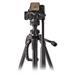 NEDIS stativ Premium/ pro fotoaparát a kameru/ náklon & natočení/ max výška 148 cm/ hliník/ černý TPOD4000BK