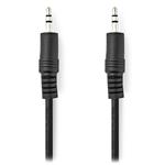NEDIS stereo audio kabel/ 3,5mm jack zástrčka - 3,5mm jack zástrčka/ černý/ bulk/ 1m
