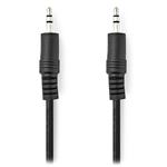 NEDIS stereo audio kabel/ 3,5mm jack zástrčka - 3,5mm jack zástrčka/ černý/ bulk/ 1m