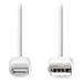 NEDIS synchronizační a nabíjecí kabel/ Apple Lightning 8-pin zástrčka - USB A zástrčka/ bílý/ bulk/ 3m CCGL39300WT30