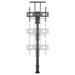 Nedis TVSM5840BK - Podlahový motorizovaný TV Stojan| 37-80 " | Max. 60 kg | Rozsah zdvihu: 68 - 158 cm | Černá