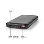 Nedis UPBKPD20000BK - Powerbanka | 20000 mAh | Výstup 1x USB-A / 1x USB-C™ | Vstup 1x Micro USB / 1x USB-C™ | PD2.0 18W