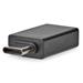 NEDIS USB-C adaptér/ USB 3.2 Gen 1/ zástrčka USB-C/ zásuvka USB-A/ 5 Gbps/ OTG/ kulatý/ poniklovaný/ Box/ černý