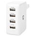 Nedis WCHAU481AWT - Síťová nabíječka | 4.8 A | 4 výstupy | USB-A | Bílá barva
