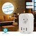 NEDIS Wi-Fi chytrá zásuvka/ měřič spotřeby/ 16A/ francouzský typ E/ IP21/ 3680 W/ 1x USB-C/ 2x USB/ bílá WIFIP151EWT