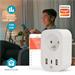 NEDIS Wi-Fi chytrá zásuvka/ měřič spotřeby/ 16A/ francouzský typ E/ IP21/ 3680 W/ 1x USB-C/ 2x USB/ bílá WIFIP151EWT