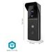 NEDIS Wi-Fi chytrý dveřní videotelefon/ 2304x1296 / 3Mpix/ napájení z baterie/ IP44/ snímač pohybu/ noční vi WIFICDP21BK