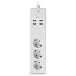 NEDIS Wi-Fi chytrý prodlužovací přívod/ 3x zásuvka typu F/ 16A/ 4x USB/ 1,8m/ Android/ iOS/ Nedis® SmartLife WIFIP312FWT