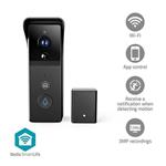 Nedis WIFICDP21BK SmartLife Dveřní Video Telefon | Wi-Fi | Napájení z baterie | 3MP Full HD 1296p | IP54 | Snímač pohyb