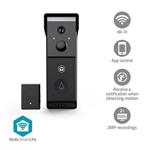 Nedis WIFICDP31BK - SmartLife Dveřní Video Telefon| Wi-Fi | Napájení z baterie | 2x Full HD 1080p | IP54 | Snímač pohyb