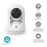 Nedis WIFICI23CWT SmartLife Vnitřní Kamera | Wi-Fi | 3MP Full HD 1296p | Náklon | Snímač pohybu | Noční vidění | Bílá