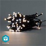Nedis WIFILX02W50 SmartLife světelný řetěz | Tětiva | Wi-Fi | Teplé až chladné bílé | 50 LED's | 5.00 m | Android/IOS
