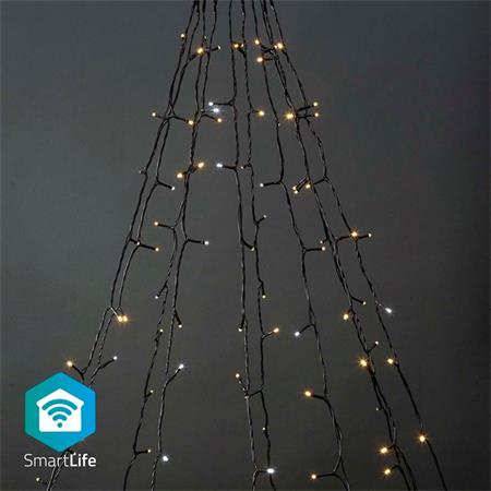Nedis WIFILXT02W200 SmartLife světelný řetěz | Strom | Wi-Fi | Teplé až chladné bílé | 200 LED's | 10 x 2 m | Android/I