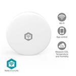 Nedis WIFISA11CWT - Monitor kvality ovzduší SmartLife | Wi-Fi | Oxid uhličitý / Teplota / Vlhkost | Android/ IOS | Bíll