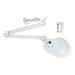 NEDIS zvětšovací stolní LED lampa/ čočka 3 dioptrie/ spotřeba 9 W/ teplota 6500 K/ světelný tok 720 lm/ bílá MAGLE2WT